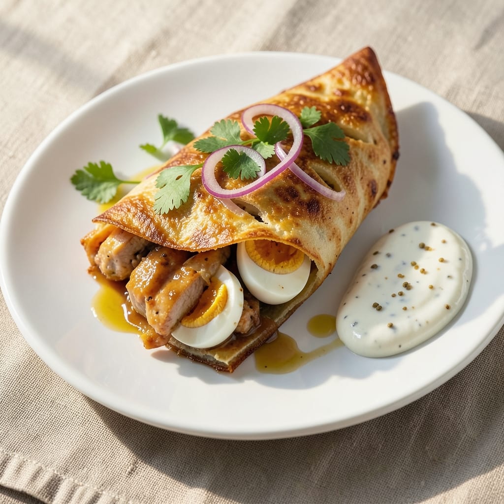 Chicken Egg Kathi Rolls Recipe: Crispy Paratha Wrapped in Spiced Yolk Magic