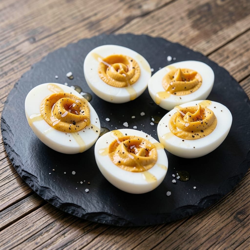 Deviled Eggs Recipe With Vinegar and Mustard: Crispy Celery Bites and Tangy Zing