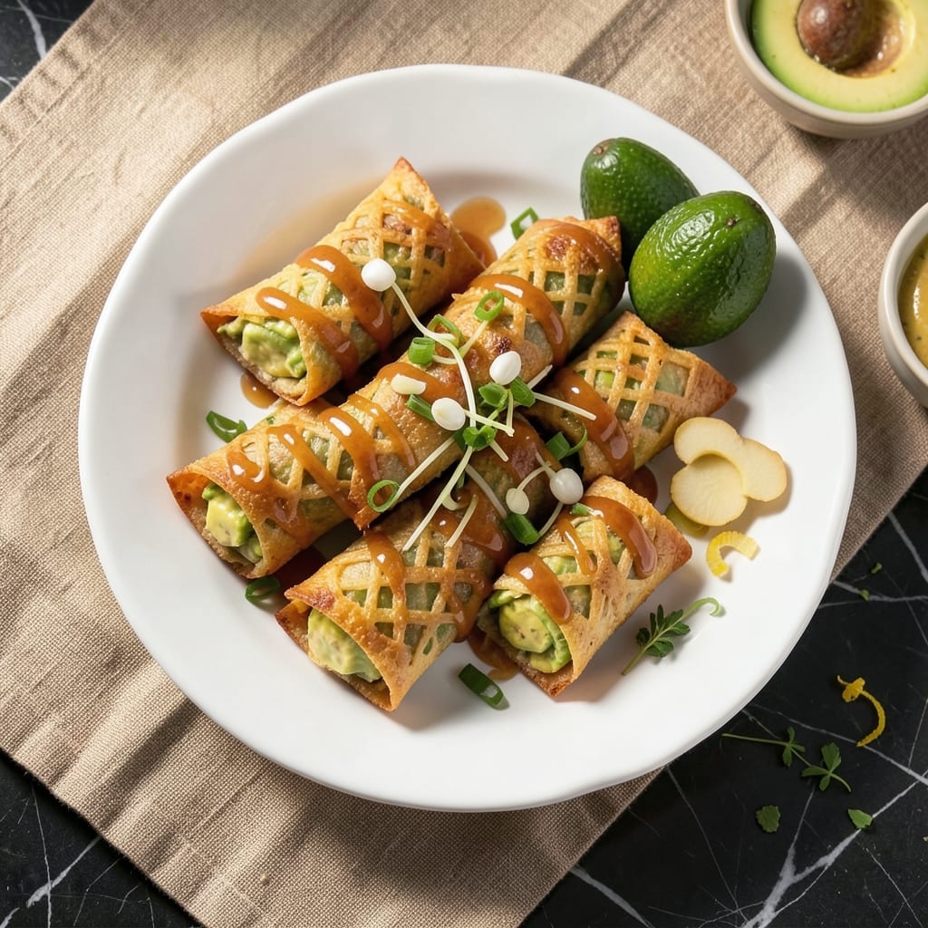 Baked Avocado Egg Rolls Recipe: Crispy Wonton Shells With Creamy Yolk Surprise
