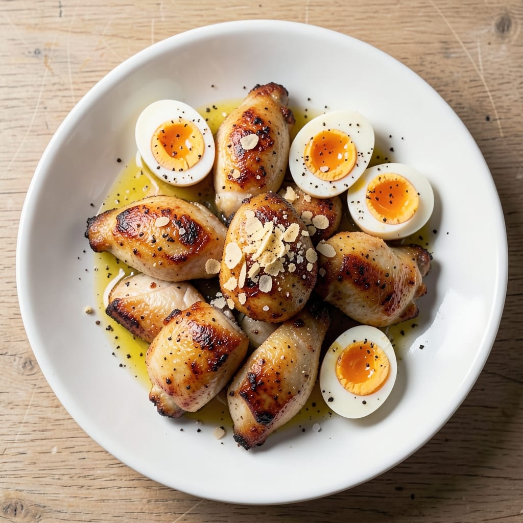 Chicken and Boiled Eggs Recipe: Crispy-Skinned Protein-Packed Bites