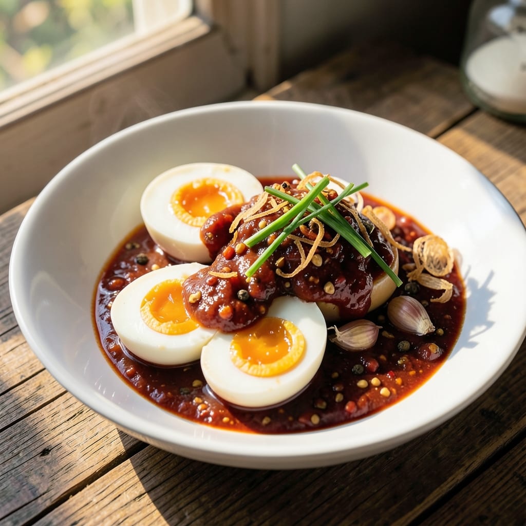 Balado Egg Recipe: Spicy Celery-Packed Bites with Runny Yolk Magic