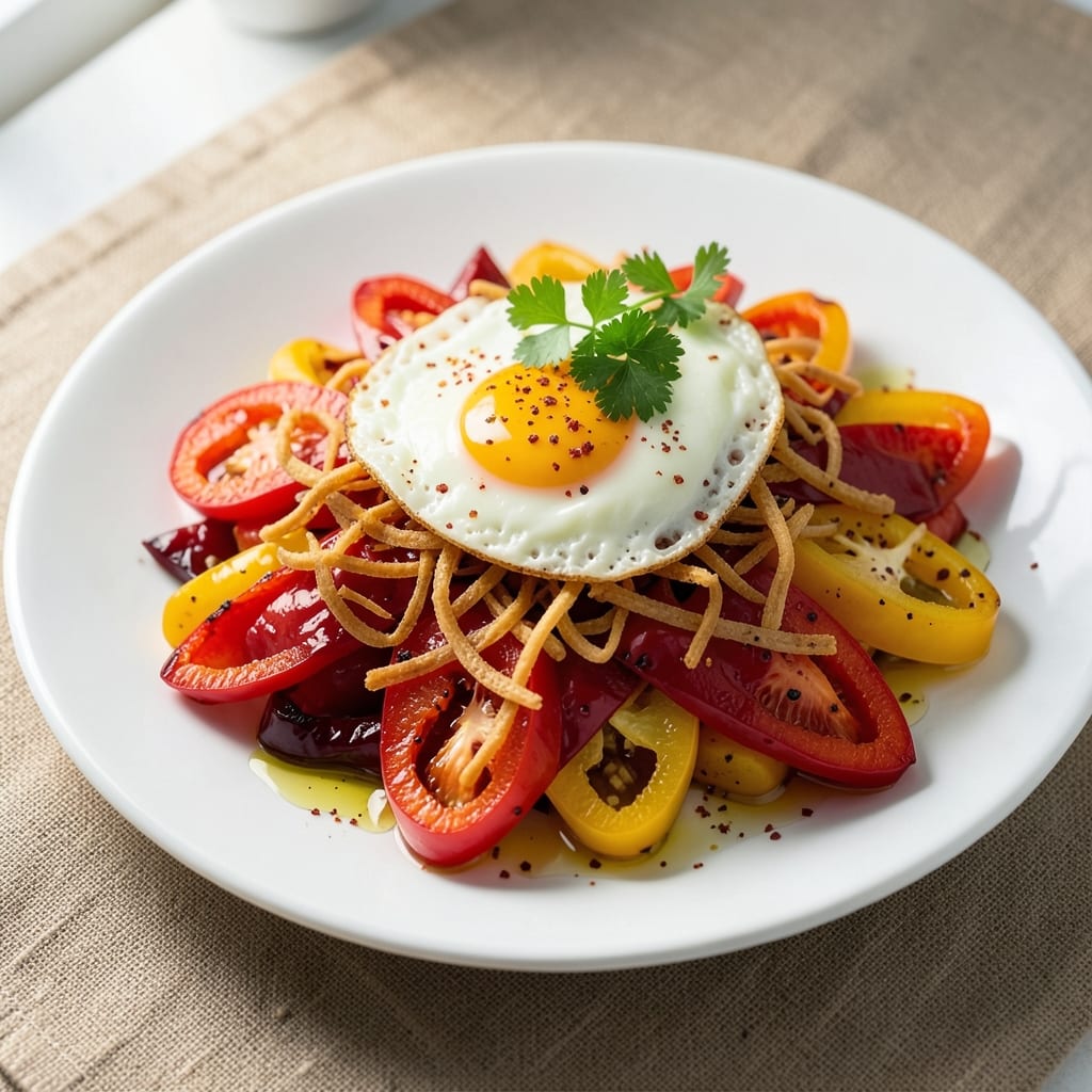 Capsicum and Egg Recipe: Spicy Crispy Bites with Runny Yolk Magic