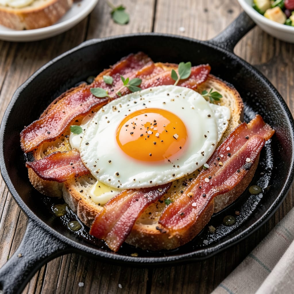 Bacon Egg Bread Recipe: Crispy Bites With Runny Yolk Magic