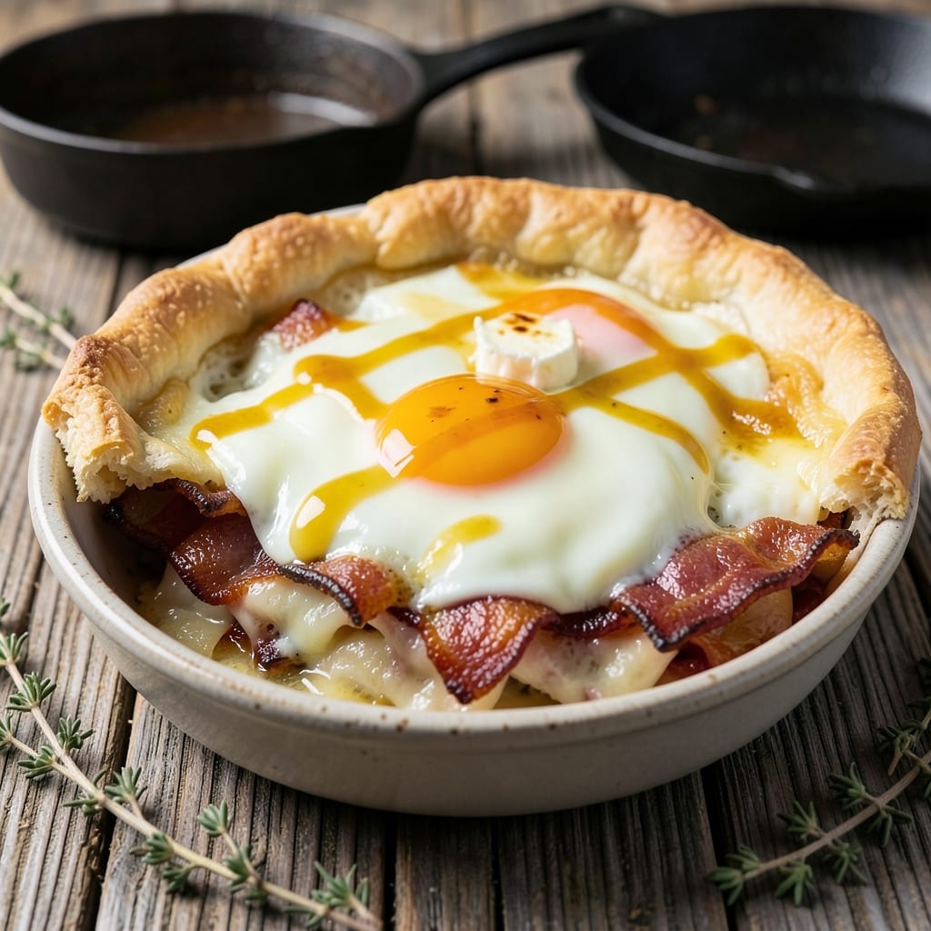 Bacon and Egg Pie Recipe New Zealand: Savory Pastry Crust With Crispy Bacon and Runny Yolk Rivers