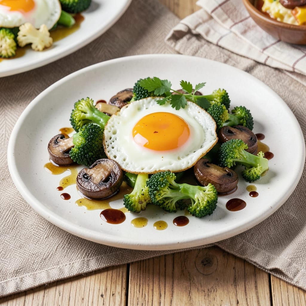 Broccoli Mushroom Egg Recipe: Crispy Veggie Bites With Silky Yolk Streaks