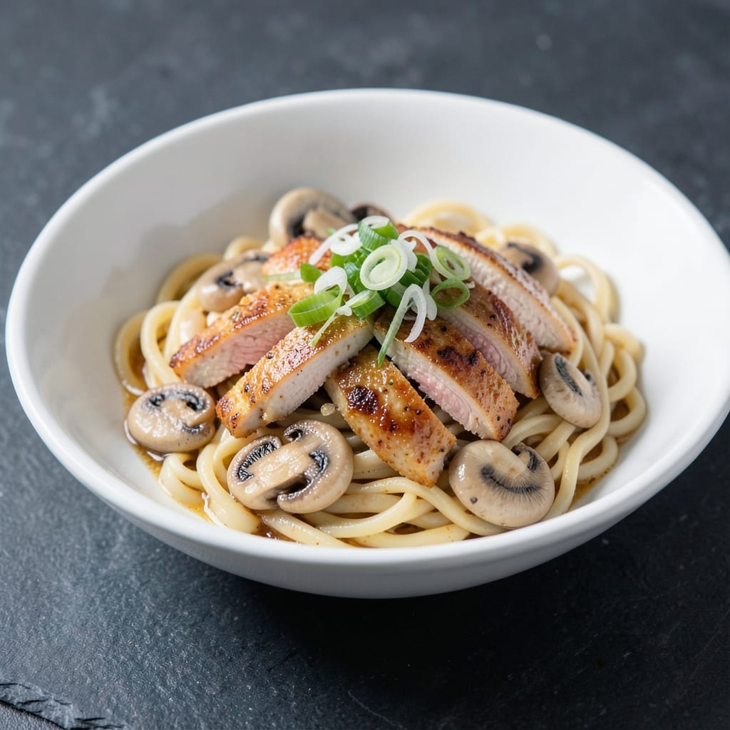 Chicken Mushroom Egg Noodles Recipe: Umami-Packed One-Pan Harmony