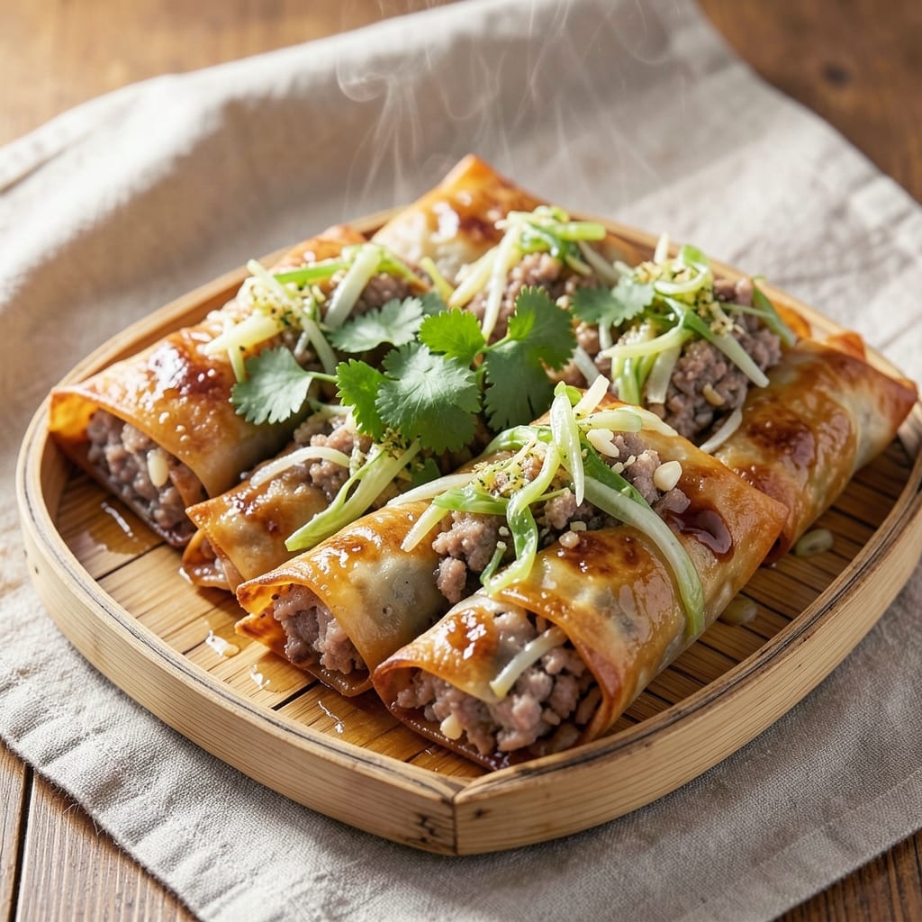 Classic Chinese Egg Rolls Recipe: Crispy Wonton Wraps With Herbed Cabbage Filling