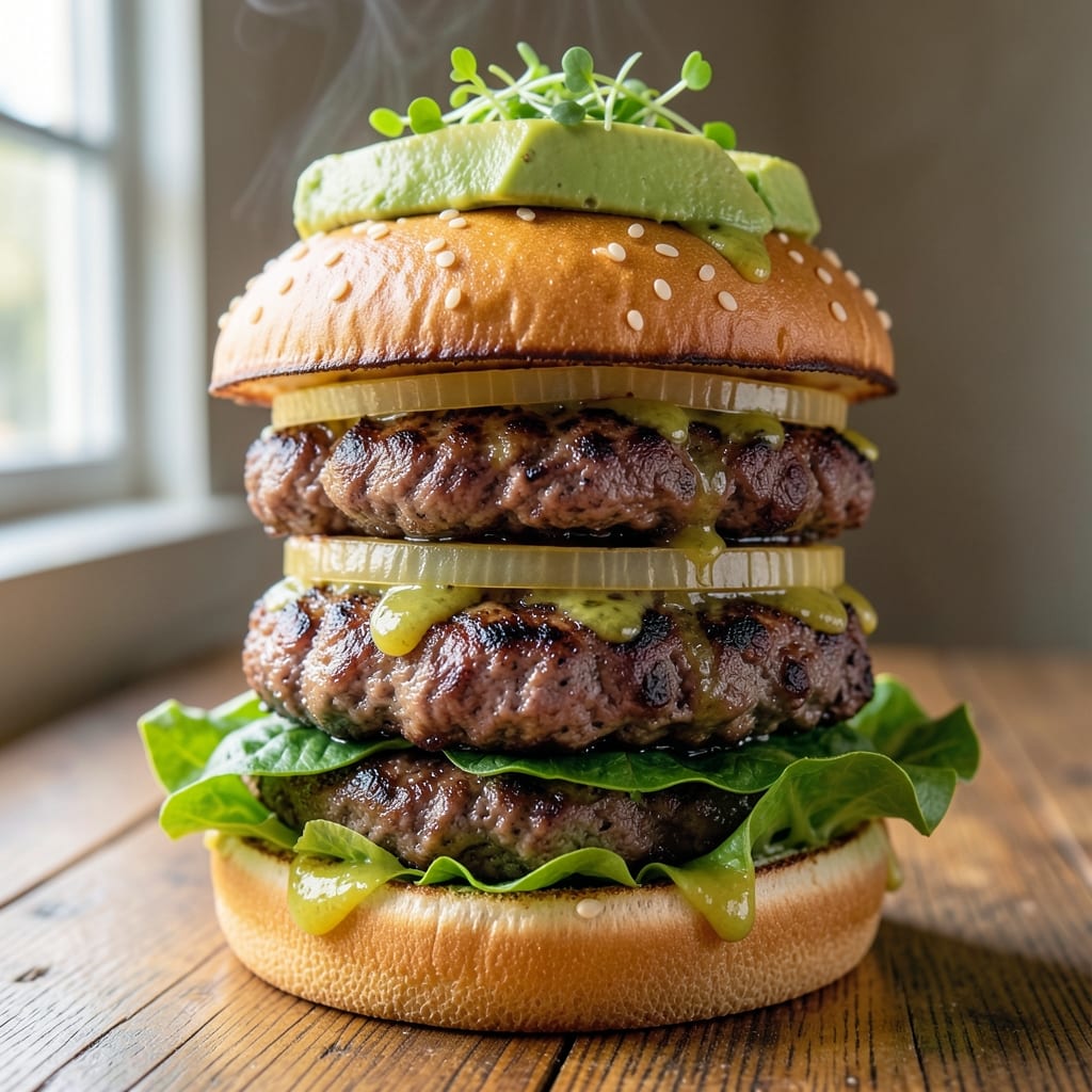 Big Green Egg Burger Recipe: Smoky Char and Juicy Patties Over Campfire Heat