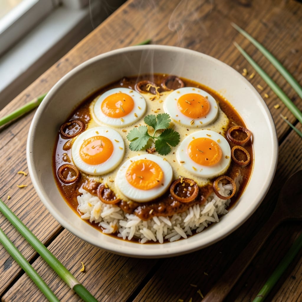 Burmese Egg Curry Recipe: Tangy Turmeric and Coconut Cream Harmony