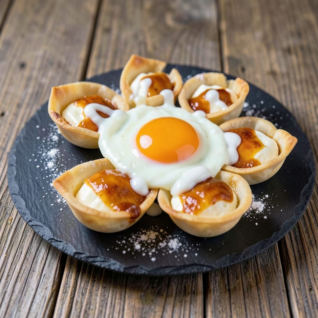 Egg and Brie Recipe: Crispy Wonton Cups Stuffed With Melty Cheese