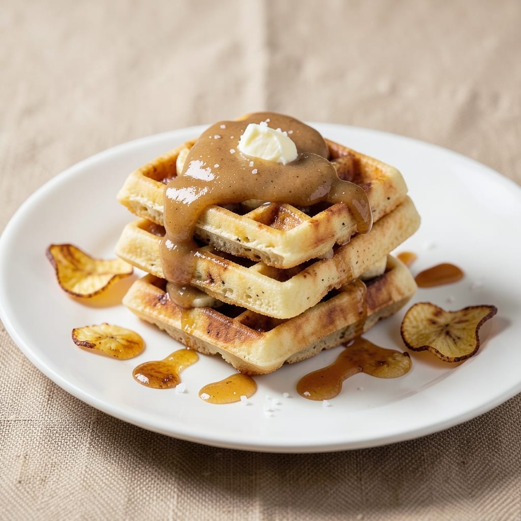 Banana Egg Waffles Recipe: Fluffy Stacks With Caramelized Sweetness