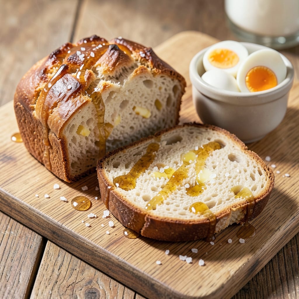 Boiled Egg Bread Recipe: Crispy Celery-Topped Comfort in One Pan