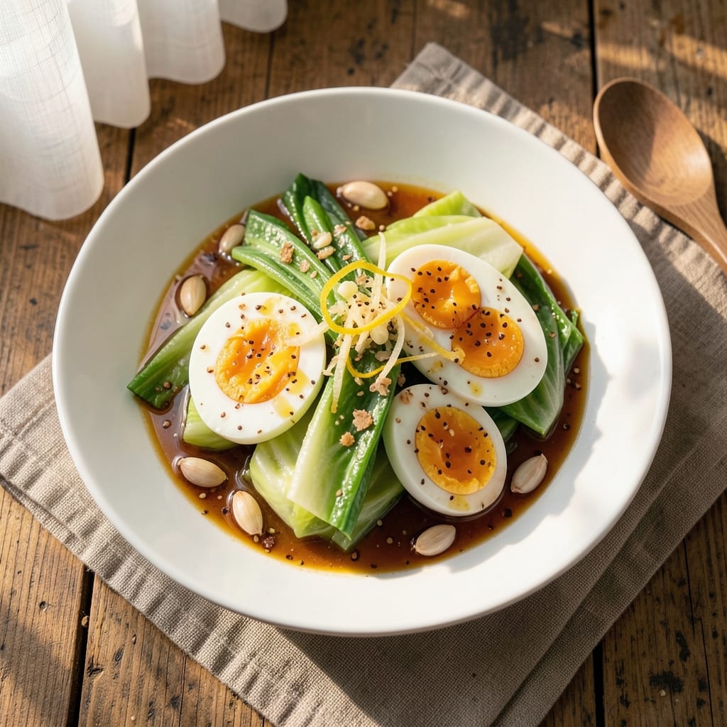 Chinese Cabbage and Egg Stir Fry Recipe: Crisp-Tender Greens With Silky Egg Ribbons