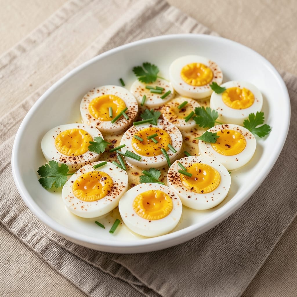 Dviled Egg Recipe: Crispy Herb-Topped Bites with Creamy Yolk Streaks