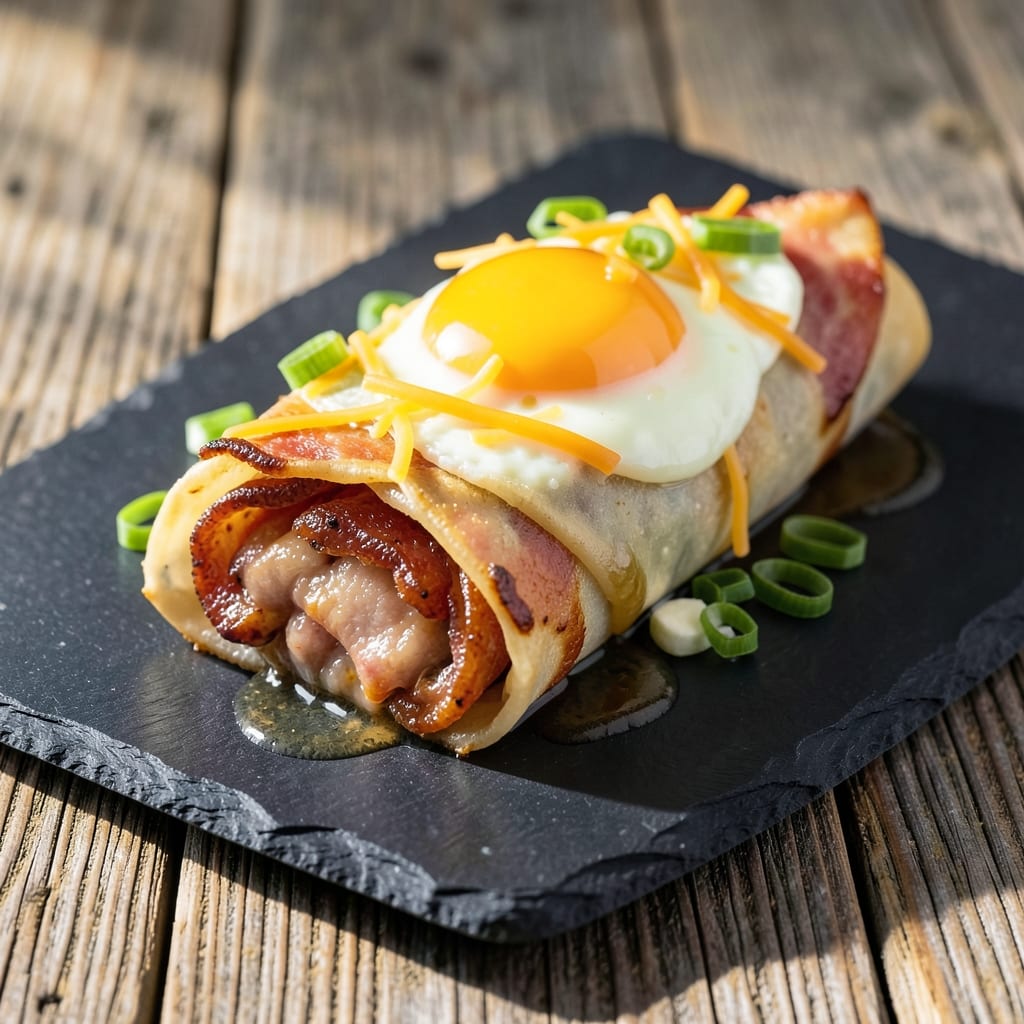 Bacon and Egg Roll Recipe: Crispy Wonton Cups with Runny Yolk Rivers