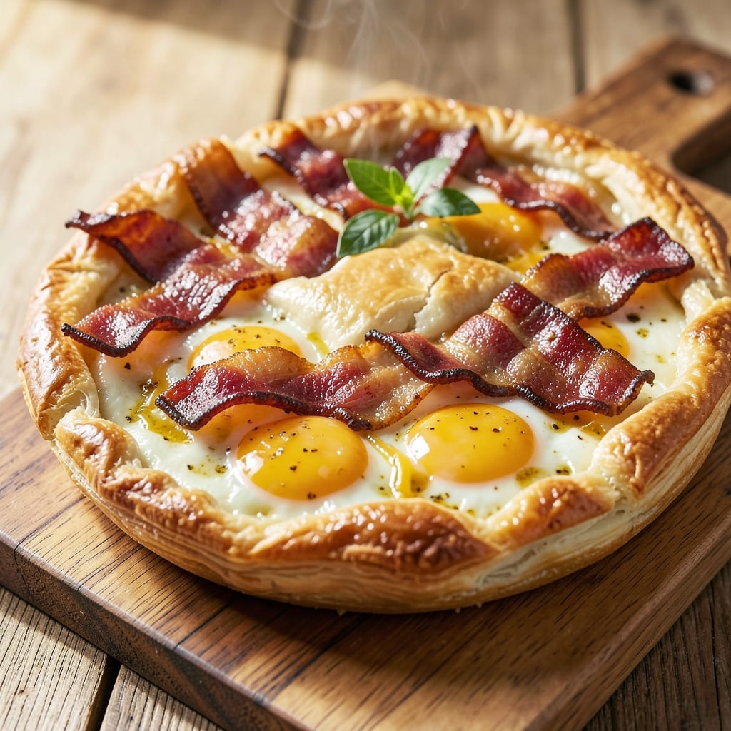 Bacon Egg Puff Pastry Pie Recipe: Flaky Layers Meet Savory Breakfast Filling