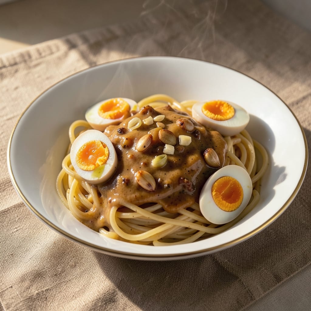 Creamy Salted Egg Pasta Recipe: Silky Yolk Streaks in Creamy Tomato Sauce