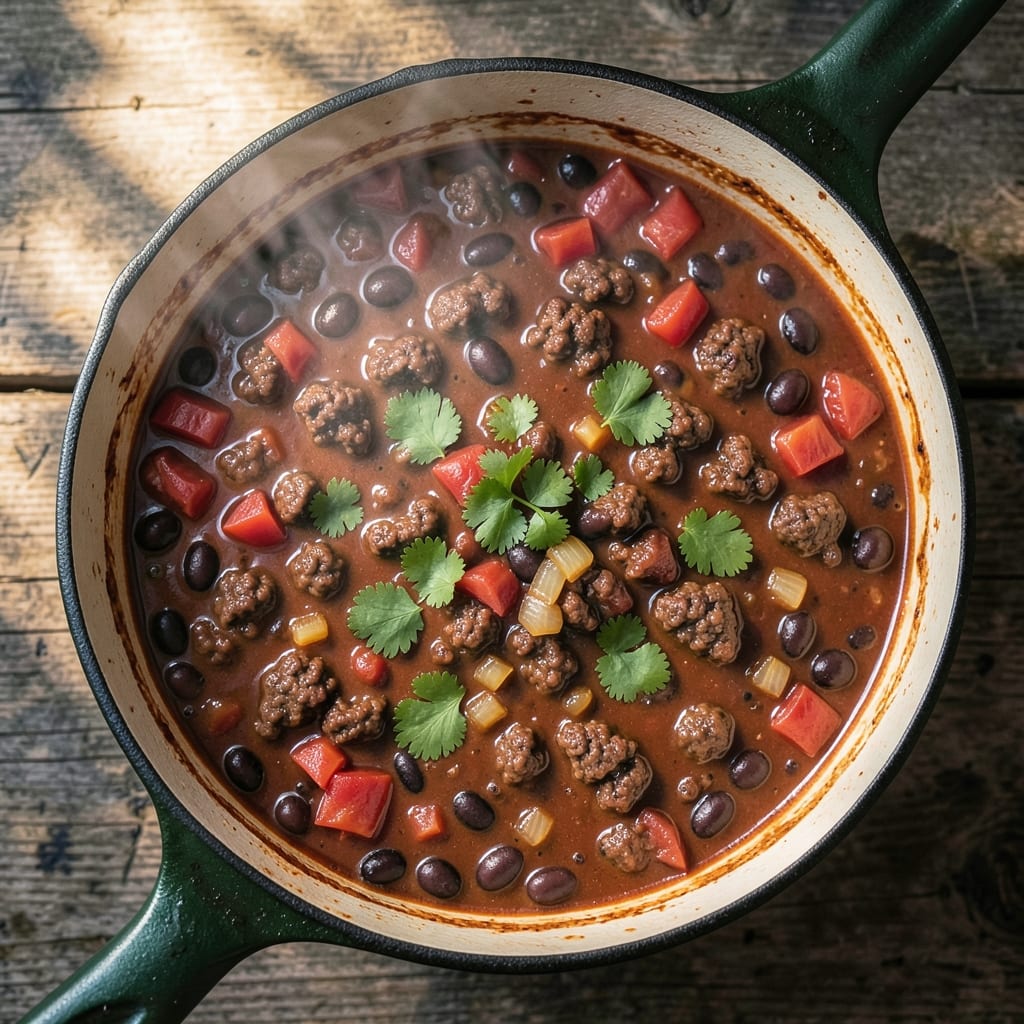 Big Green Egg Dutch Oven Chili Recipe: Smoky Campfire Depth in One Pot