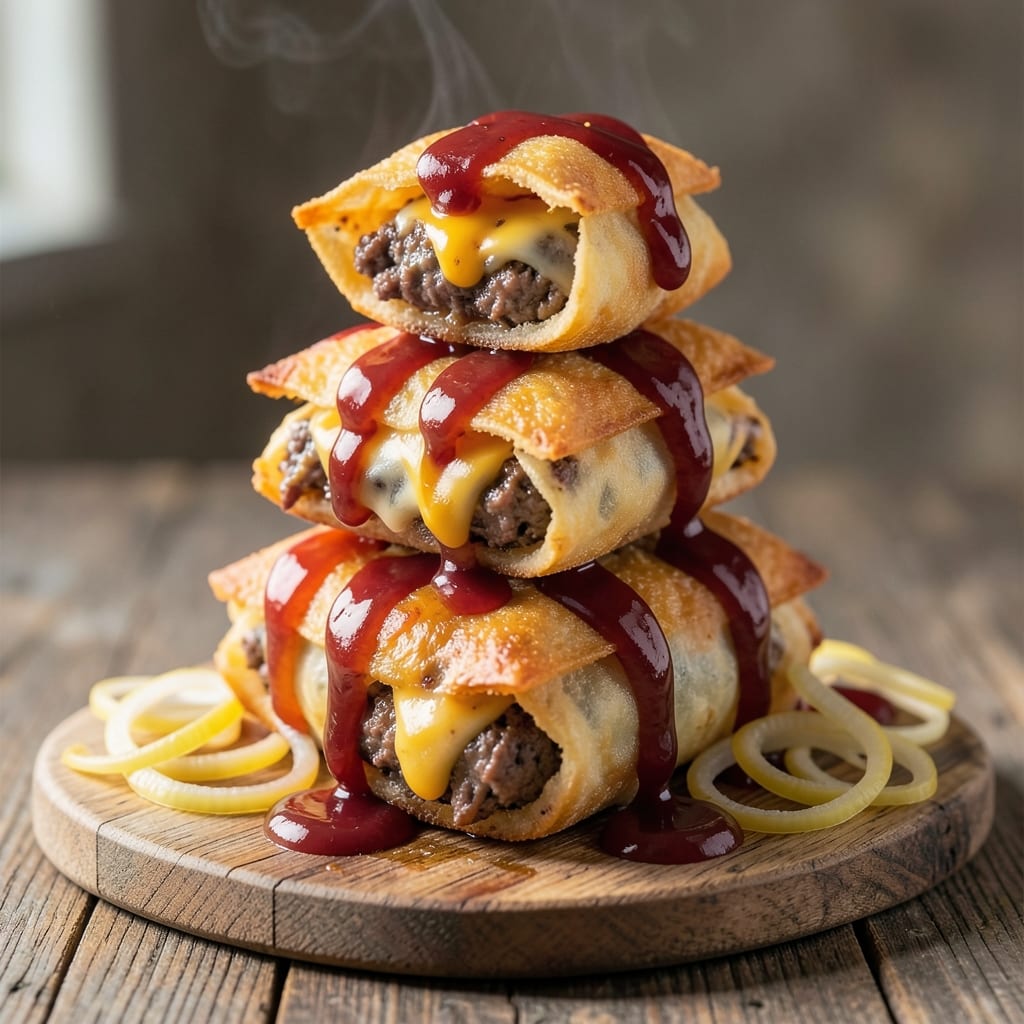 Cheeseburger Egg Rolls Disney World Recipe: Disney-Style Bites With Crispy Wonton Crunch