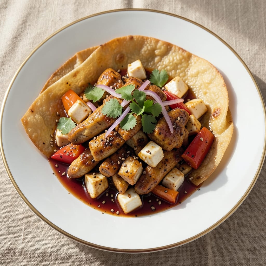 Chicken Egg Roll Indian Recipe: Spiced Wonton Crunch With Herbed Yolk Streaks