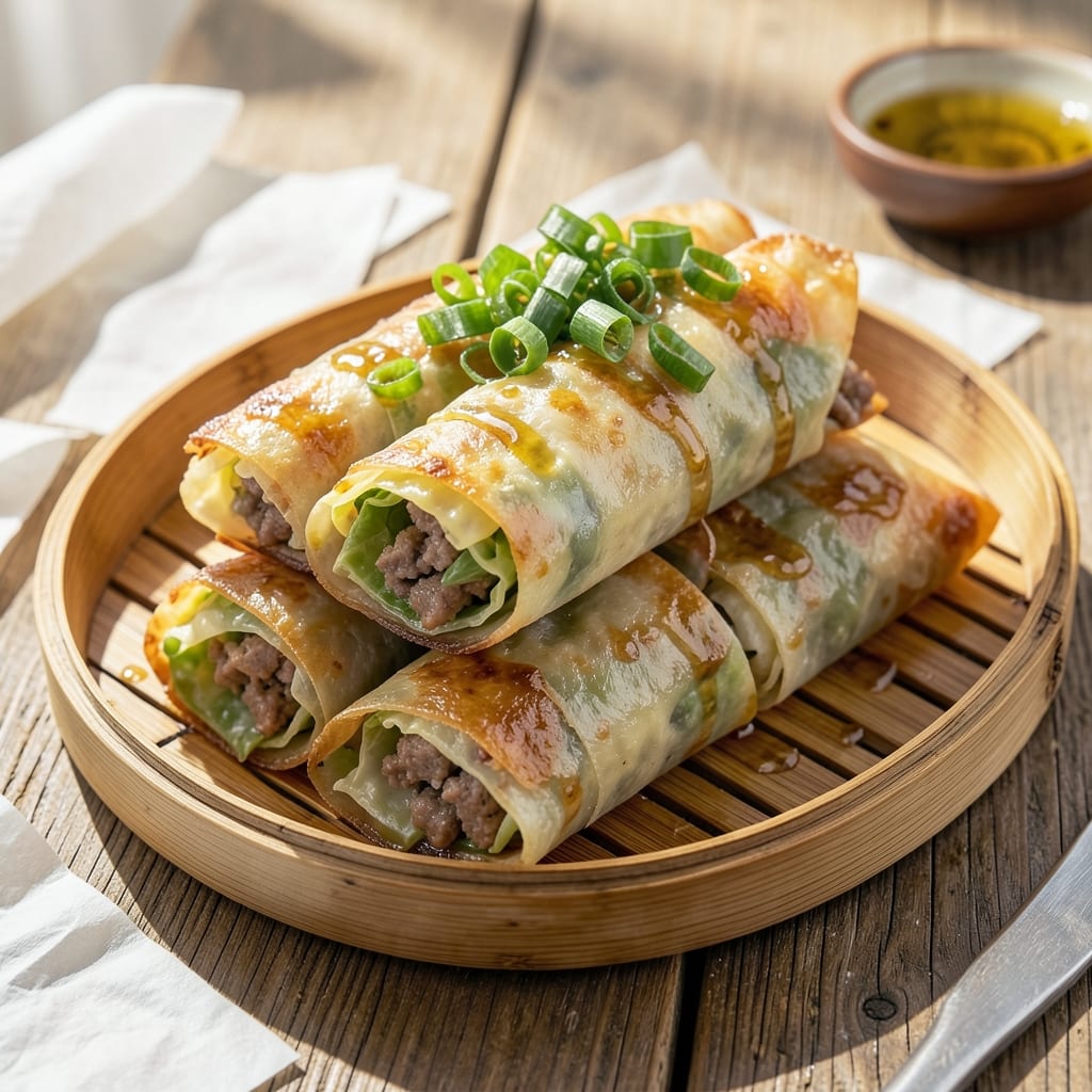Chinese Cabbage Egg Rolls Recipe: Crispy Wonton Shells With Silky Egg Filling