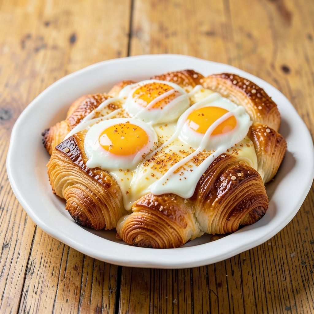 Croissant Egg Pie Recipe: Flaky Layers and Silky Yolk Rivers