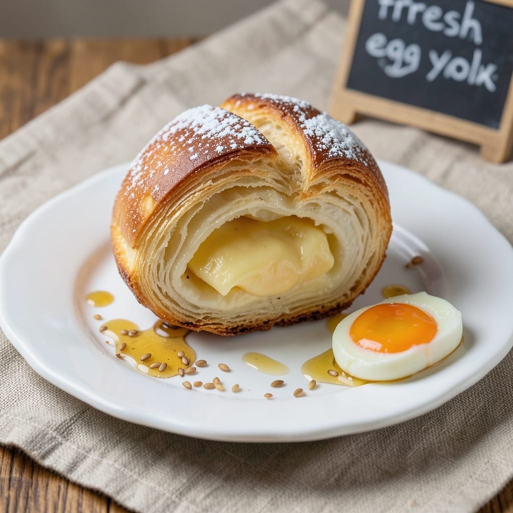 Baked Egg Custard Buns Recipe: Flaky Layers and Silky Yolk Hearts