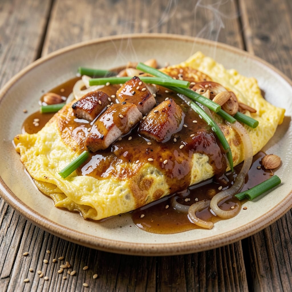 Chicken Egg Foo Young Recipe with Gravy: Scallion-Packed Bites and Savory Soy-Rich Sauce