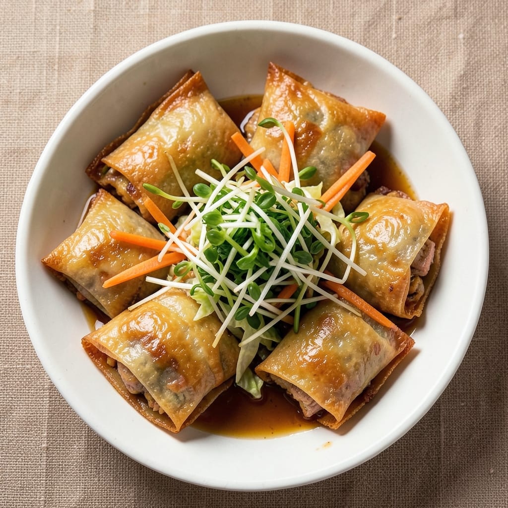Chinese Egg Roll Recipe With Bean Sprouts: Crispy Wonton Wraps Filled With Fresh Crunch