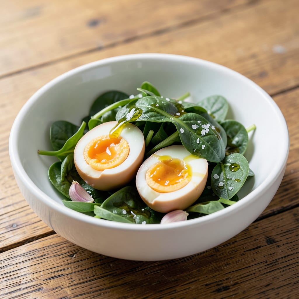 Boiled Eggs and Spinach Recipe: Savory Protein-Packed Breakfast Bowl
