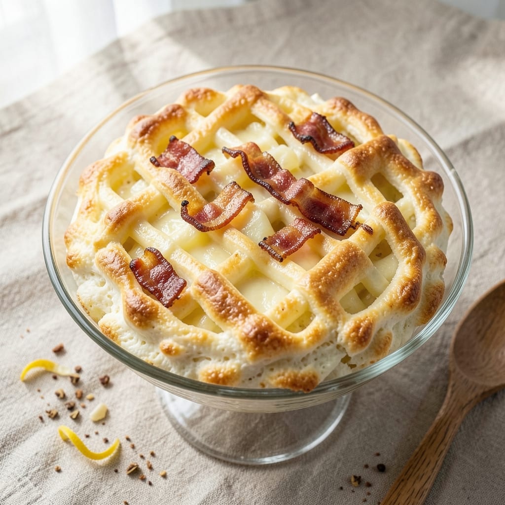 Bacon and Cheese Egg Soufflé Recipe: Light-as-Air Rise With Crispy Bits