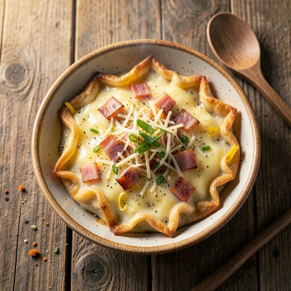 Baked Egg Ham Cups Recipe: Crispy Wonton Shells With Runny Yolk Magic