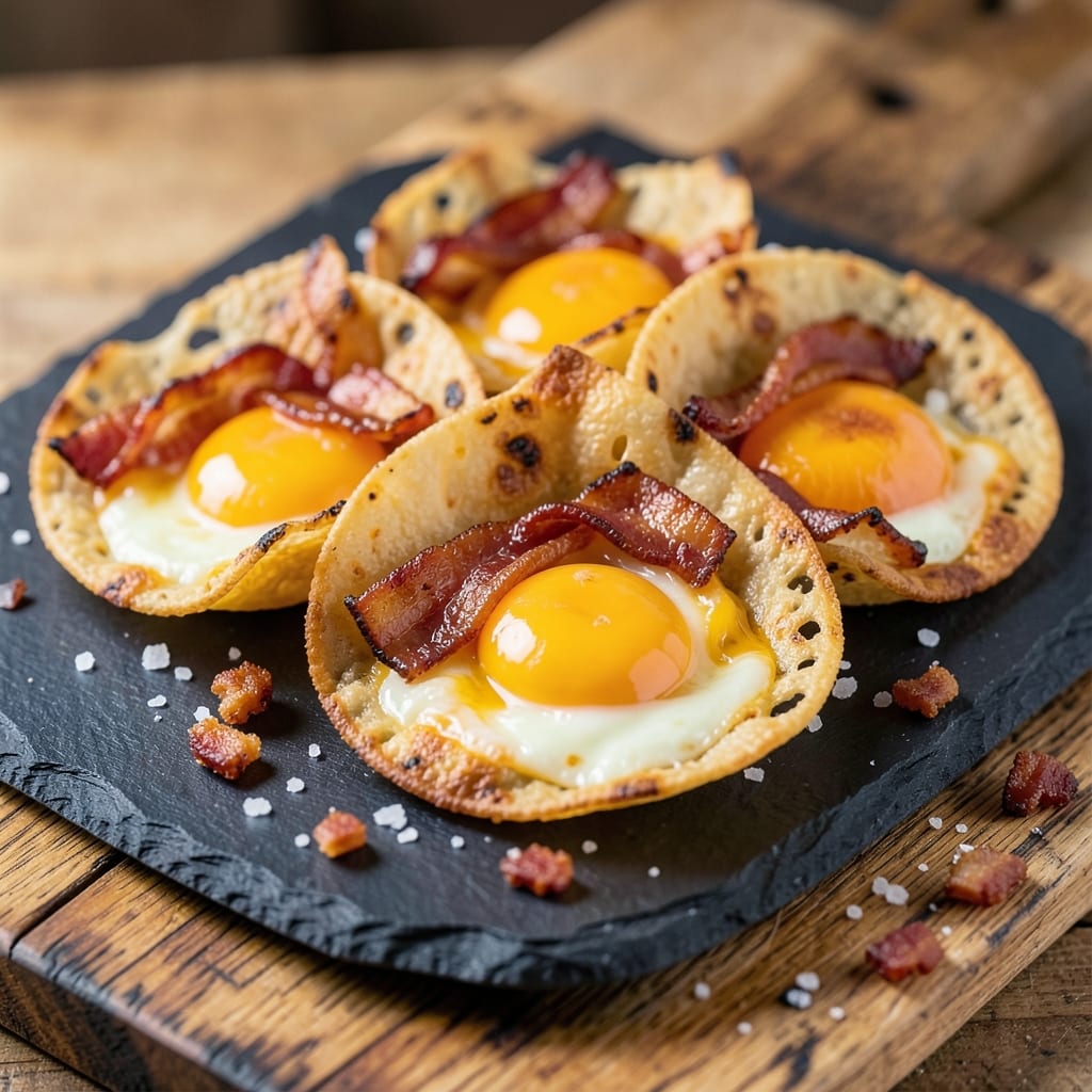 Bacon Egg and Cheese Pockets Recipe: Crispy Wonton Shells with Runny Yolk Magic