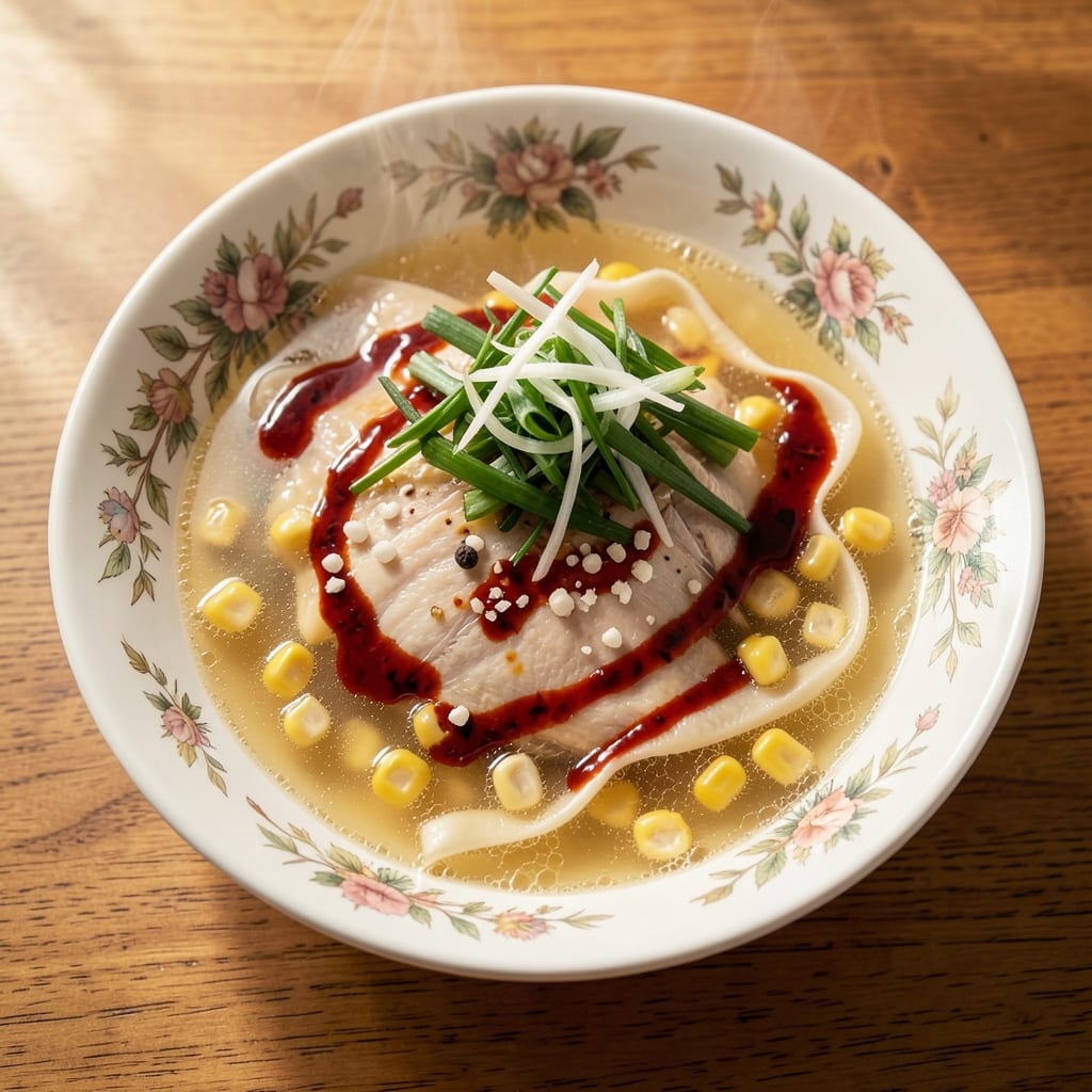 Chinese Corn Egg Drop Soup Recipe: Silky Yolk Streaks in Light Broth
