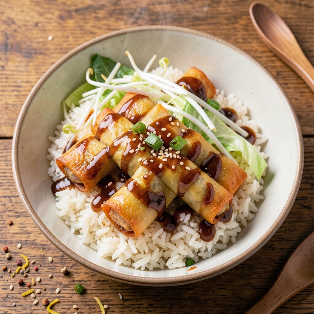 Chinese Egg Roll Bowl Recipe: Crispy Wonton Bites with Silky Scrambled Eggs