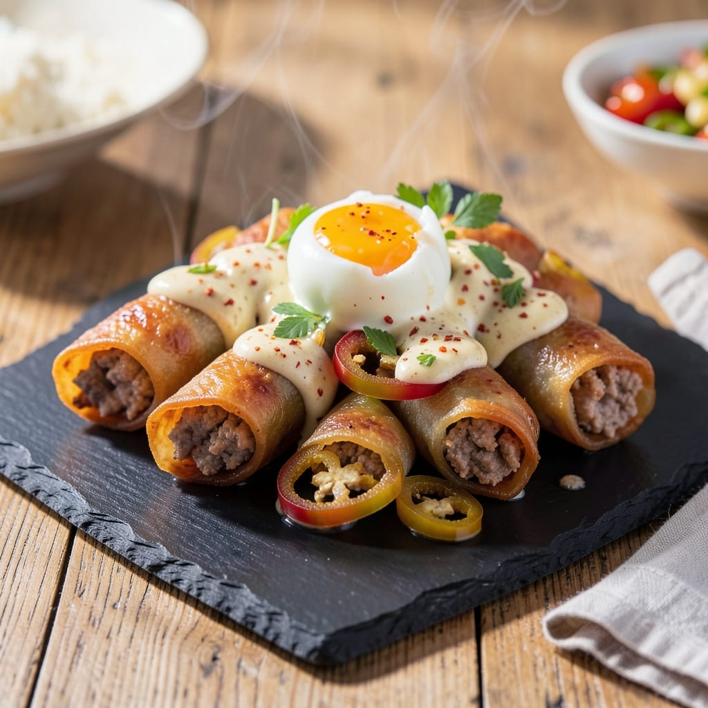 Cajun Ninja Egg Rolls Recipe: Spicy Crispy Wraps With Runny Yolk Magic