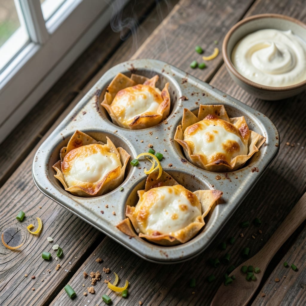 Easy Bake Battle Egg Bites Recipe: Fluffy Egg Clouds With Crunchy Wonton Crowns