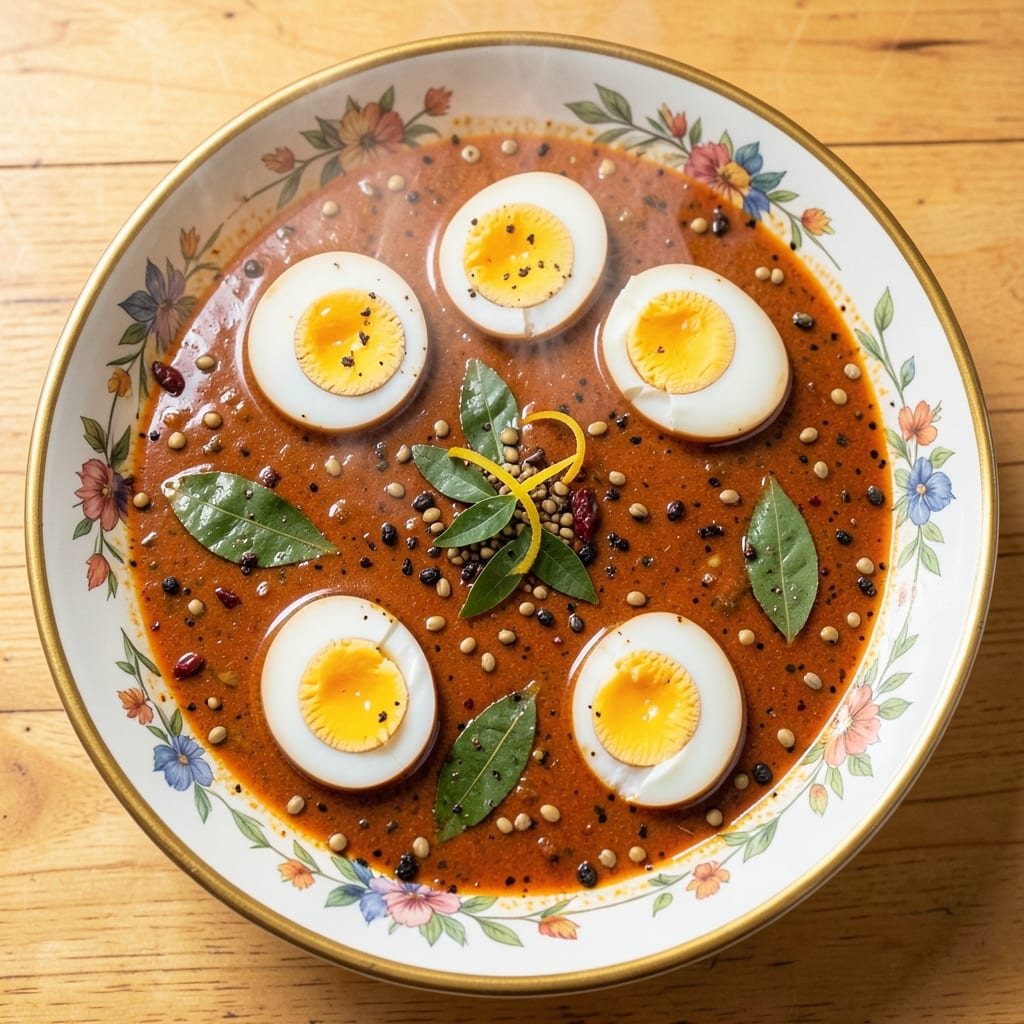 Boiled Egg Curry Recipe in Telugu: Spiced Coconut-Tamarind Tang in One Pot
