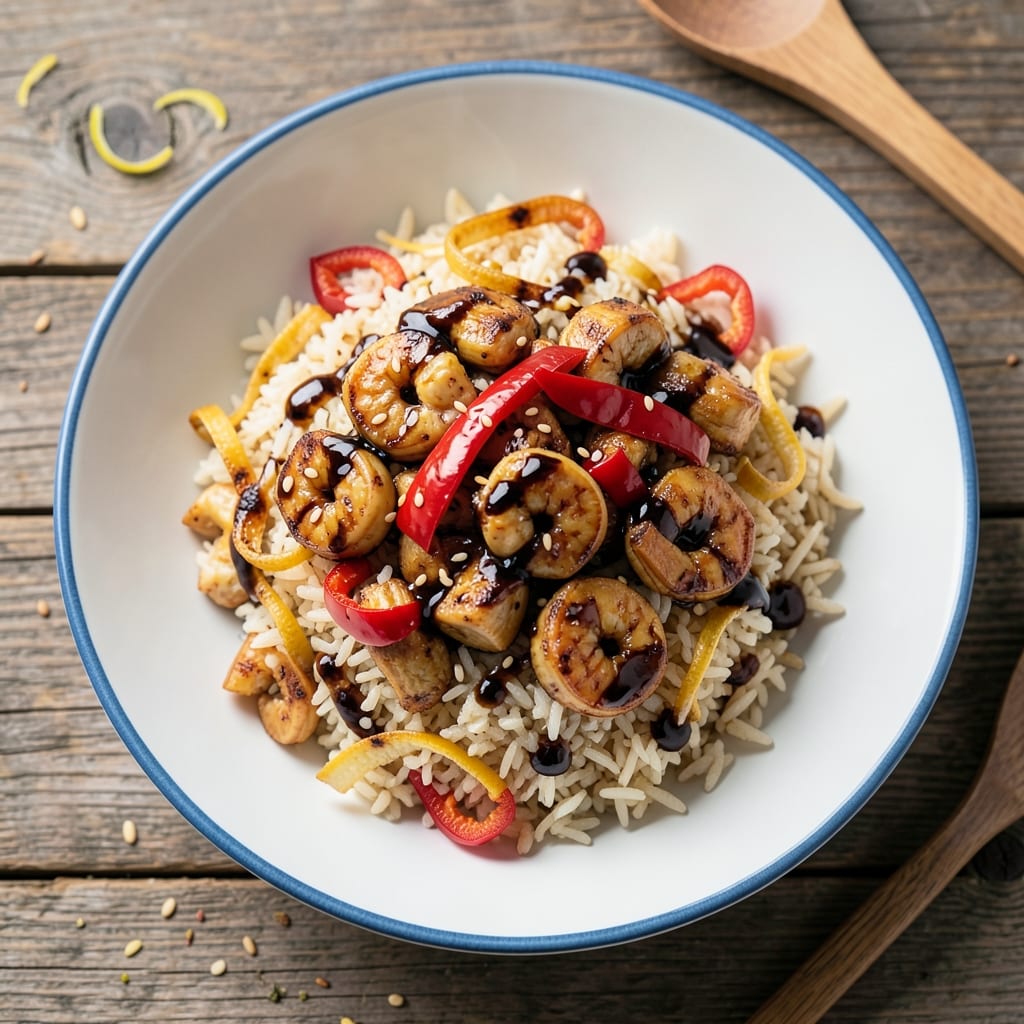 Easy Fried Rice Recipe with Egg and Soy Sauce: Wonton Crispy Egg Ribbons in 15 Minutes