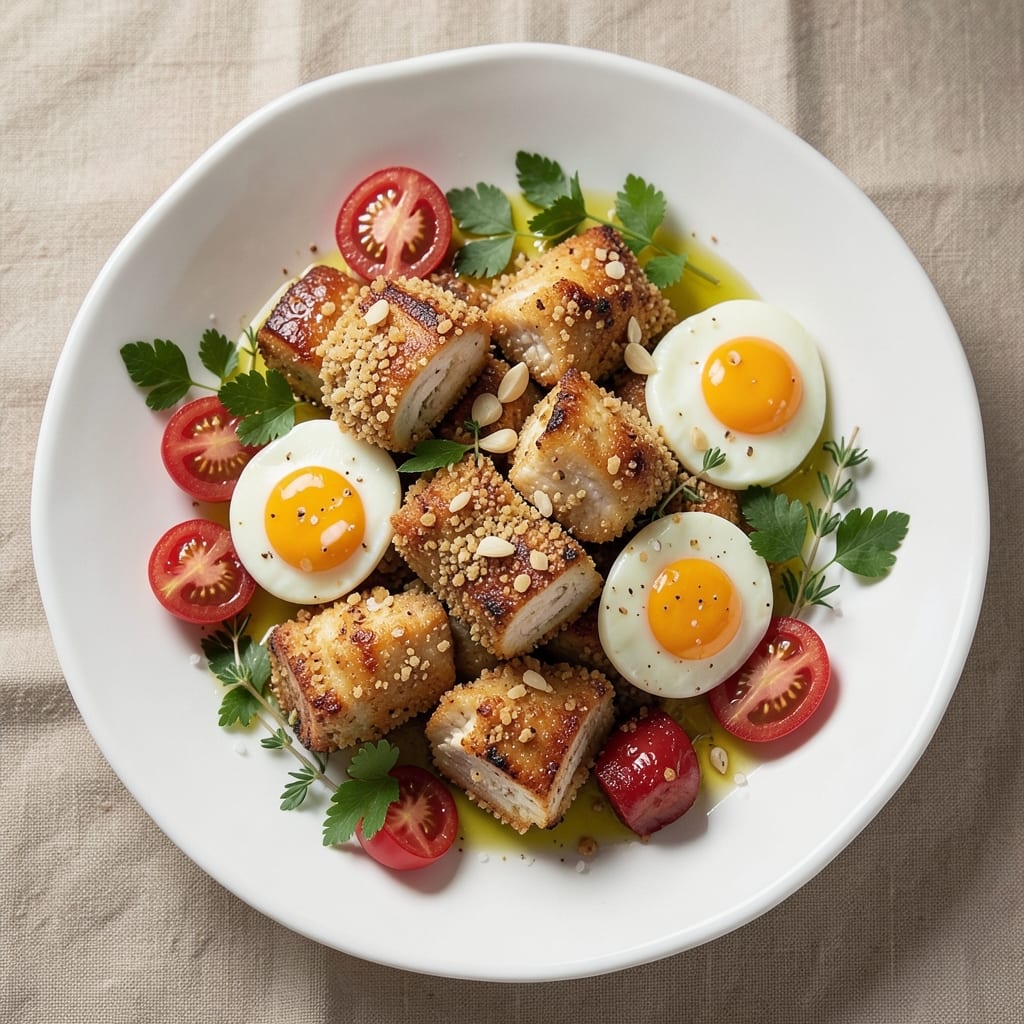 Chicken Egg Tomato Recipe: Crispy Herb-Crusted Bites with Silky Yolk Streaks