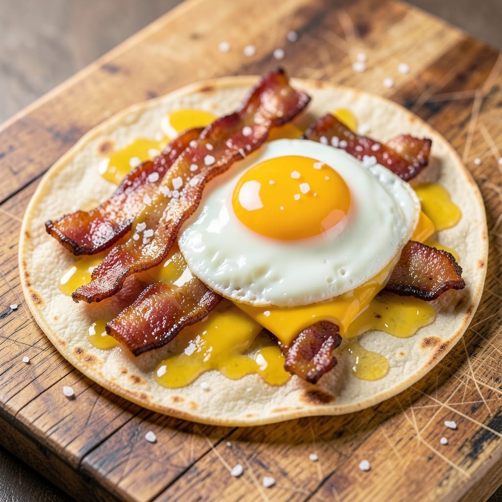 Bacon, Egg, and Cheese Tacos Recipe: Crispy Shells Loaded With Runny Yolk Magic