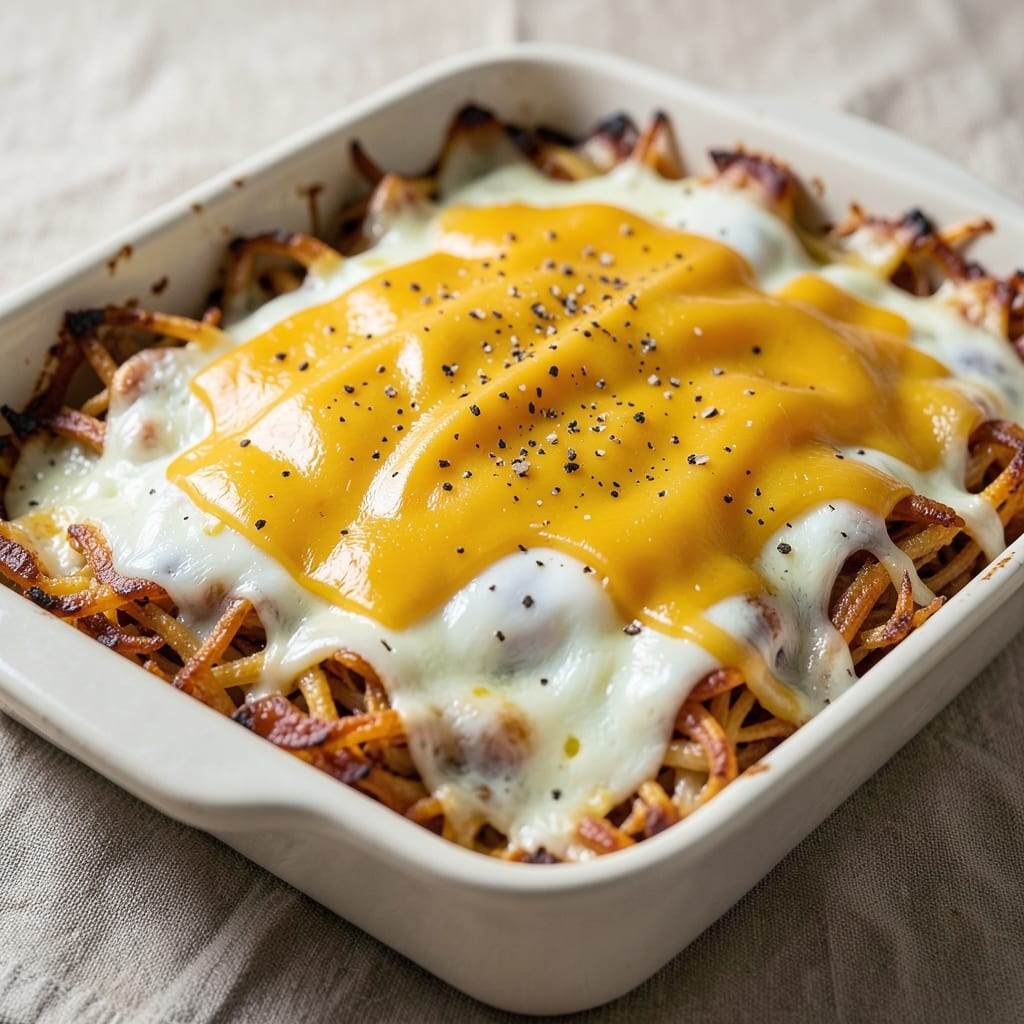 Egg Bake Recipe With Shredded Hash Browns: Crispy Potato Crown and Silky Egg Nest