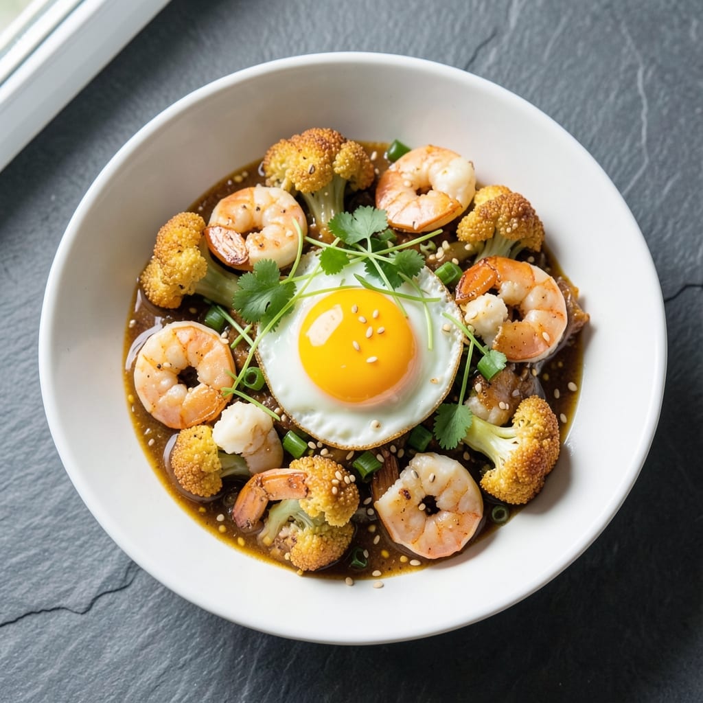 Cauliflower Shrimp Stir-Fry Eggs Recipe: Crispy Cauliflower and Silky Egg Fusion