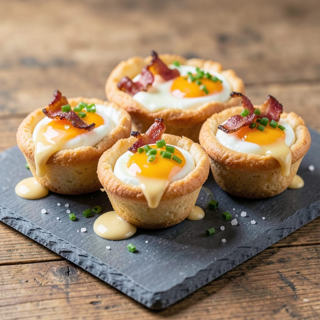 Biscuit Egg Cups Recipe: Flaky Crusts Cradle Runny Yolk Magic