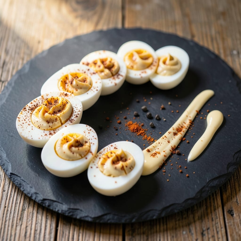 Deviled Egg Recipe for 7 Eggs: Crispy Paprika-Topped Yolk Rivers in 15 Minutes