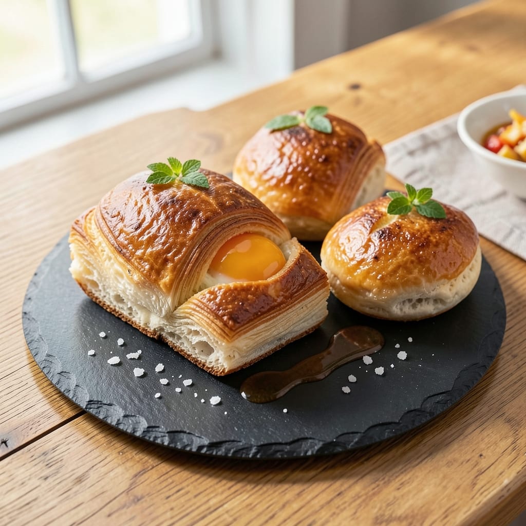 Baked Salted Egg Yolk Buns Recipe: Crispy Layers With Runny Yolk Rivers