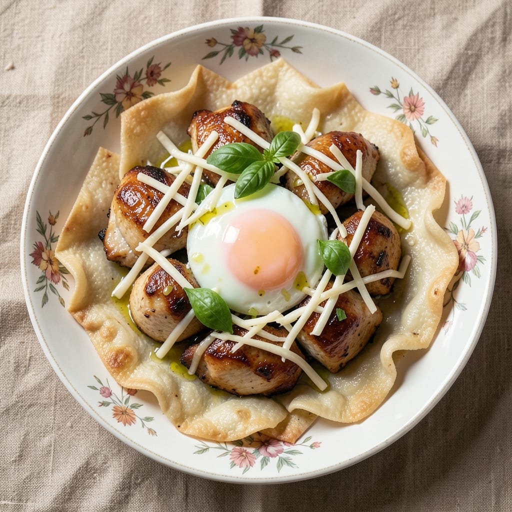 Chicken Egg and Mozzarella Recipe: Crispy Wonton Cups With Melty Cheese Rivers