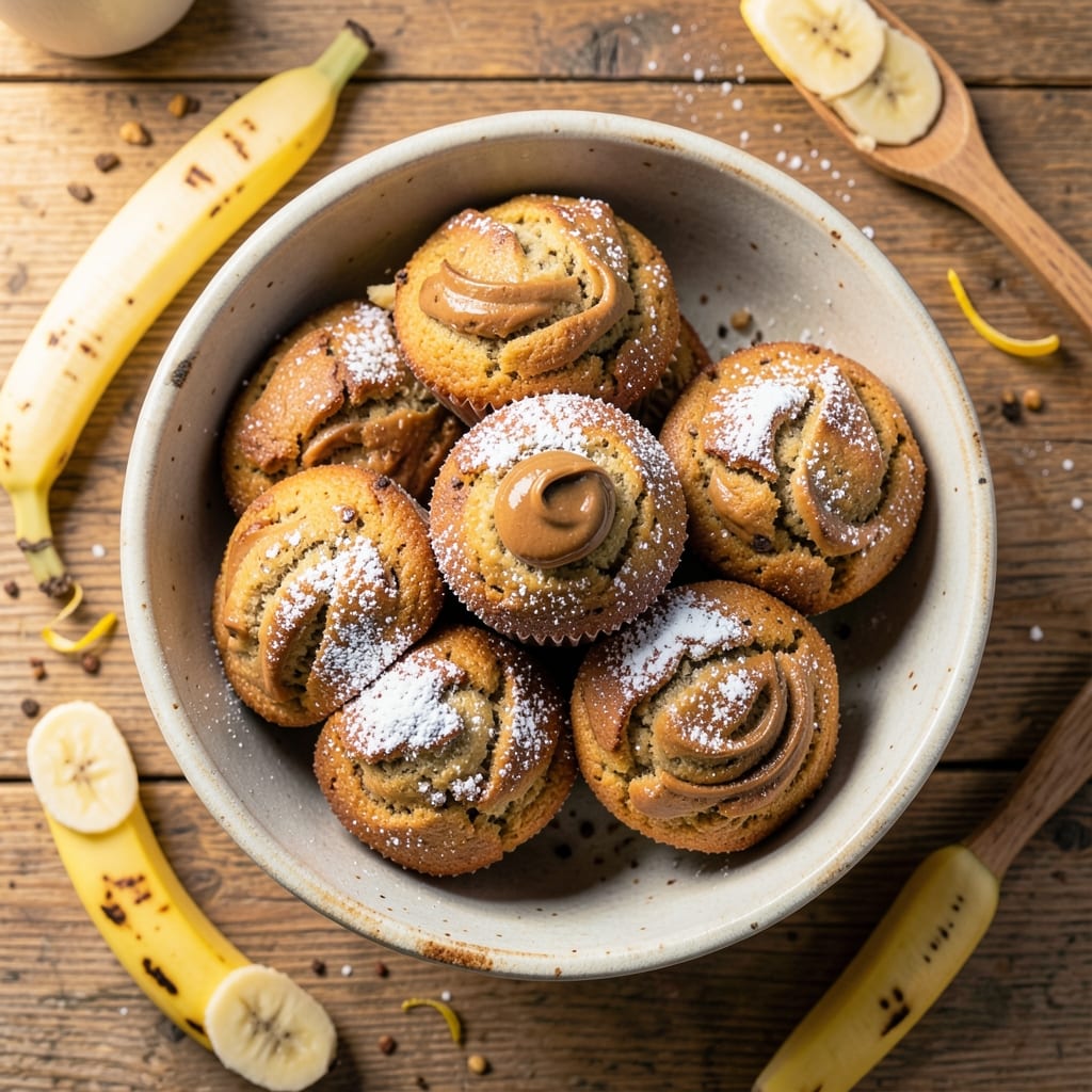 Banana Egg Peanut Butter Muffins Recipe: Moist Bites with Nutty Swirls