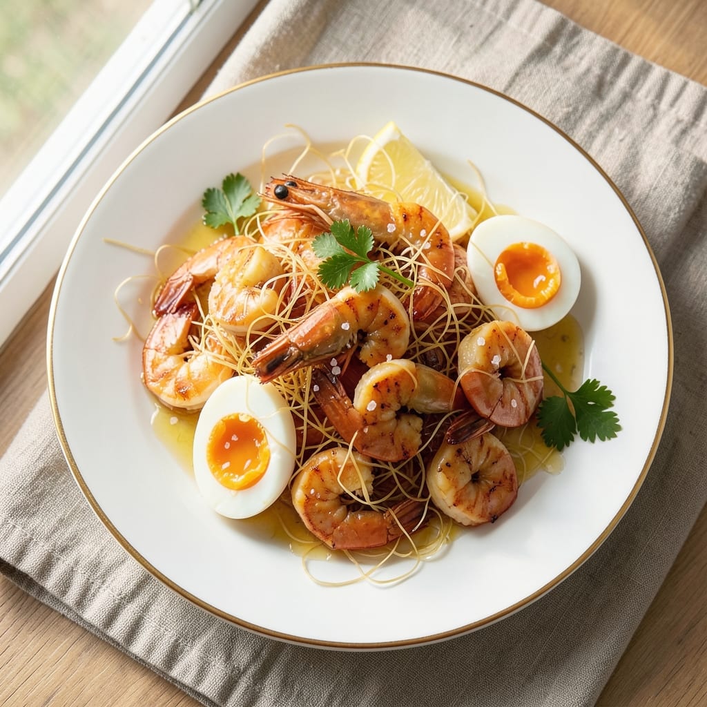 Butter Prawns With Egg Floss Recipe: Silky Threads and Crispy Prawns in 20 Minutes
