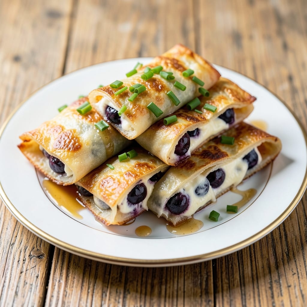 Blueberry Cream Cheese Egg Rolls Recipe: Sweet-Tart Filling With Crispy Wraps